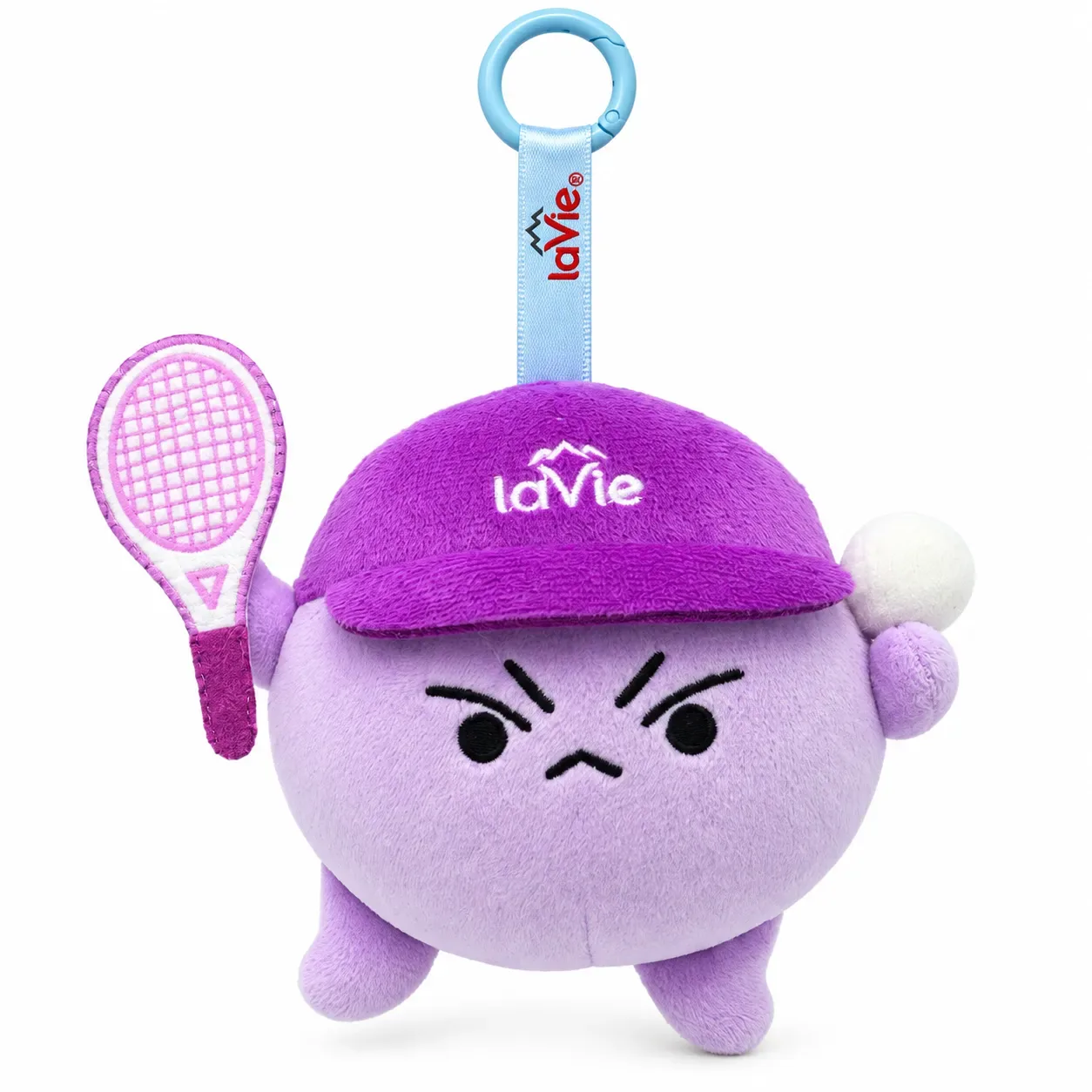 Móc khóa bông hình nhân vật cầm vợt tennis