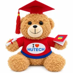 Gấu tốt nghiệp in logo trường